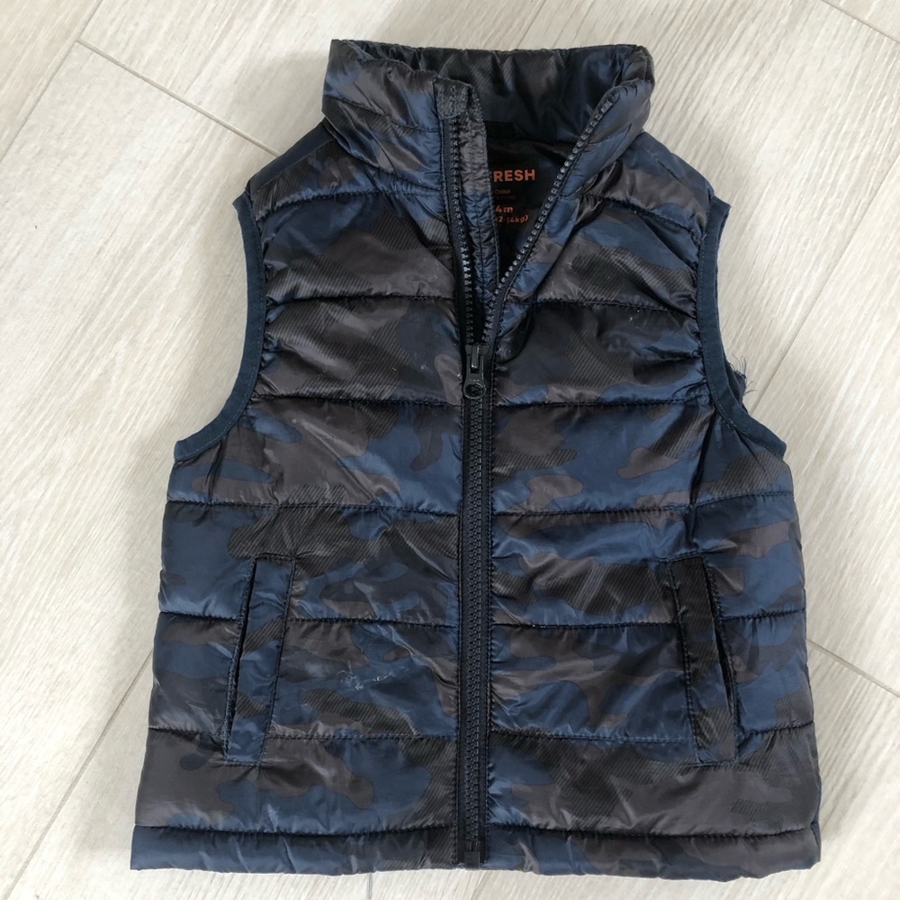 Joe Fresh Blue Camo Puffy Vest